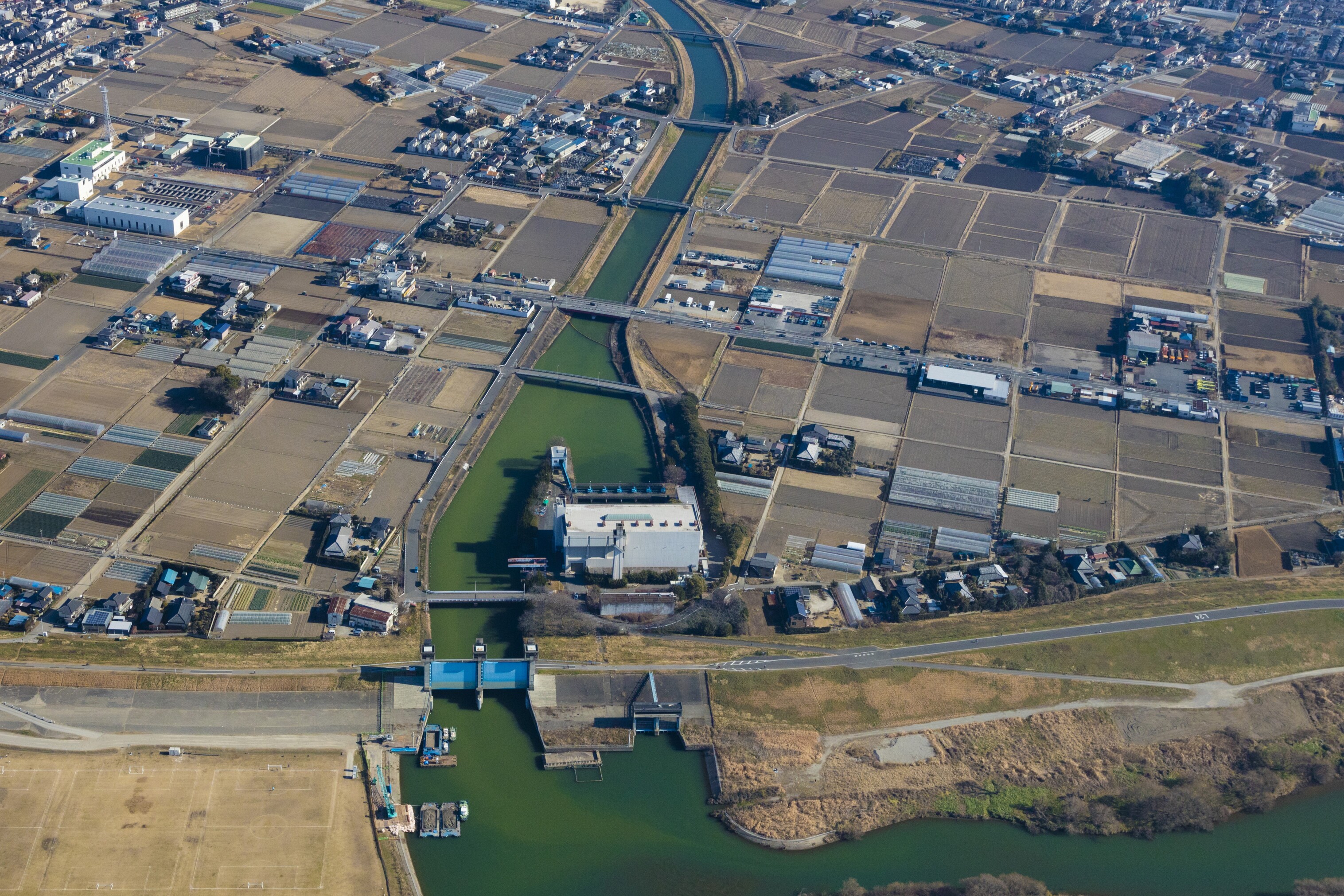 坂川放水路 松戸排水機場