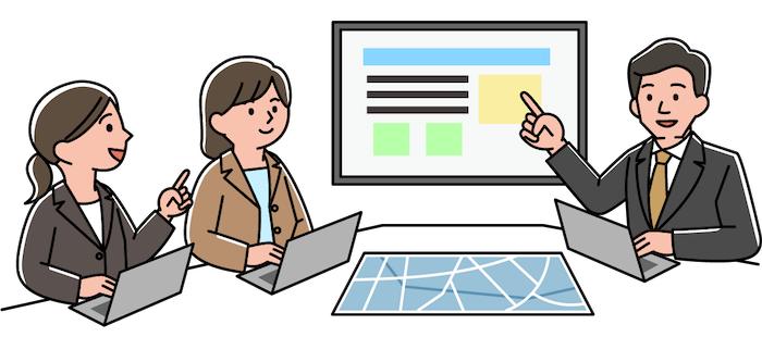災害に備えたBCP（事業継続計画）の作成の様子